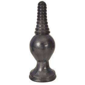The King Ribbed Tip Anal Plug (Color: Grey)