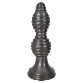 The Queen Ribbed Anal Plug (Color: black)