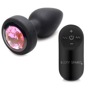 28X Vibrating Silicone Anal Plug (Option: Pink Gem)