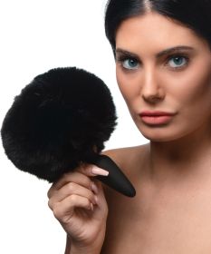 Small Anal Plug with Interchangeable Bunny Tail (Option: Black)