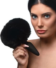 Large Anal Plug with Interchangeable Bunny Tail (Option: Black)