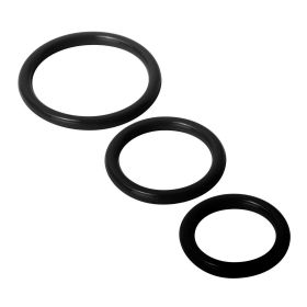Trinity Silicone Cock Rings (Color: black)